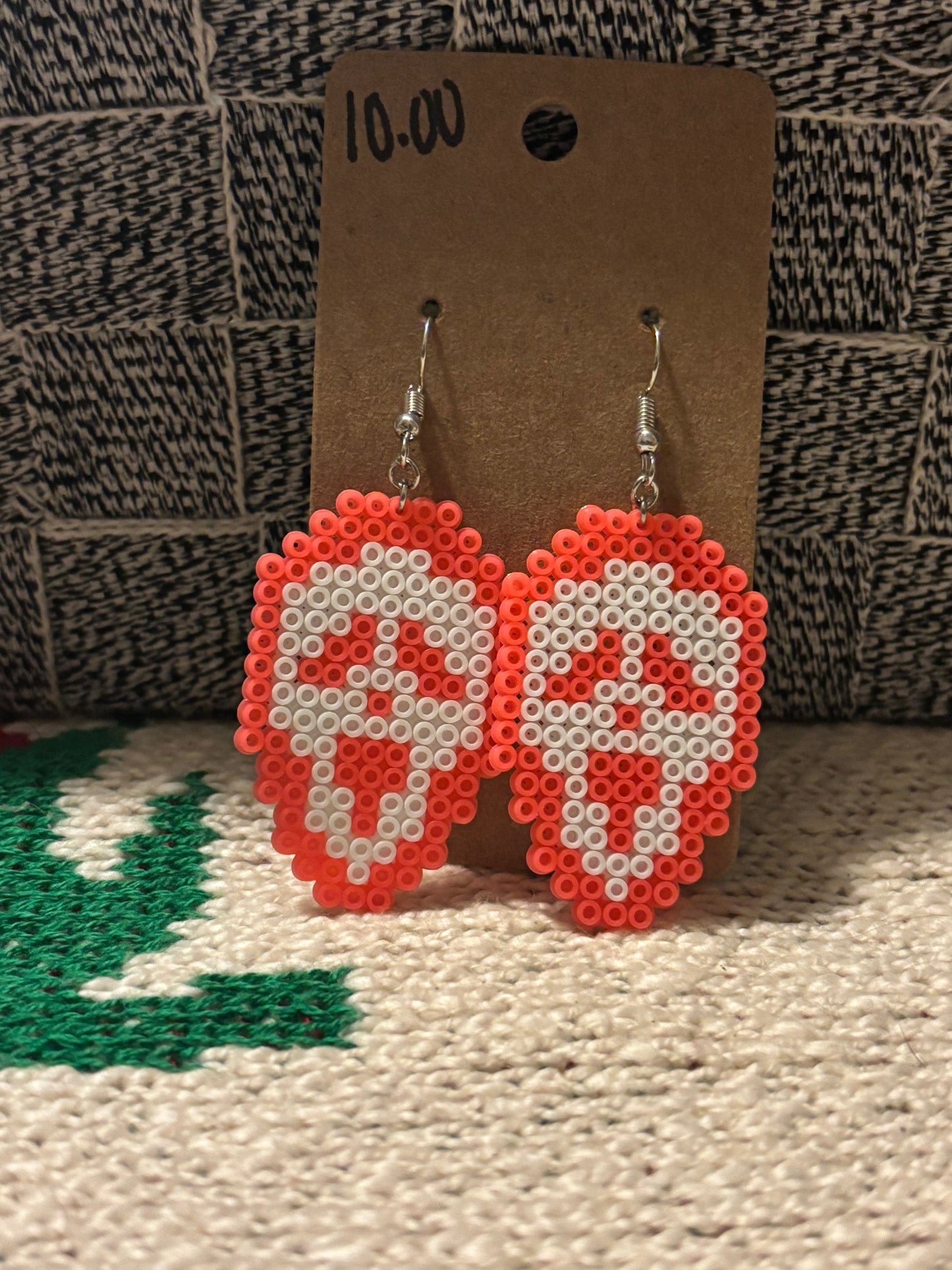 Pink Ghostface earrings