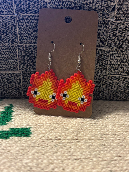 Fire demon earrings